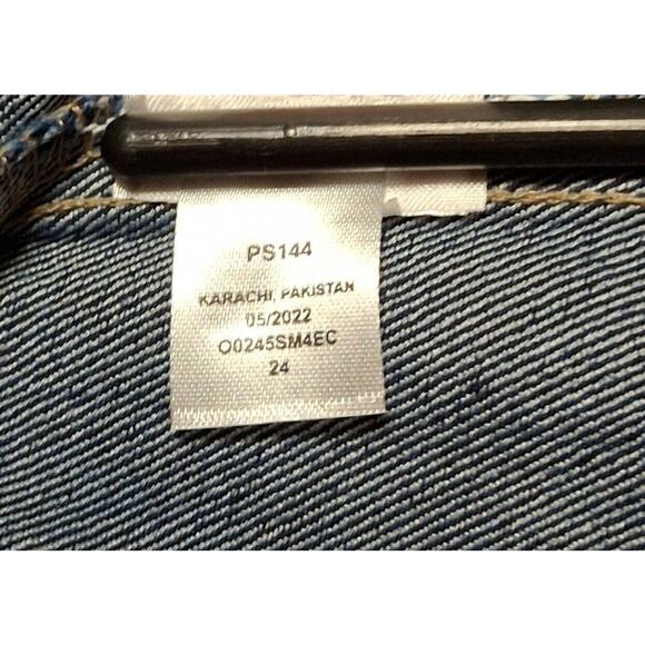 Steve Madden Girls Faded Denim Jacket Sz 6X | Stretch Jean Jacket Dark Wash NWT - Picture 6 of 8